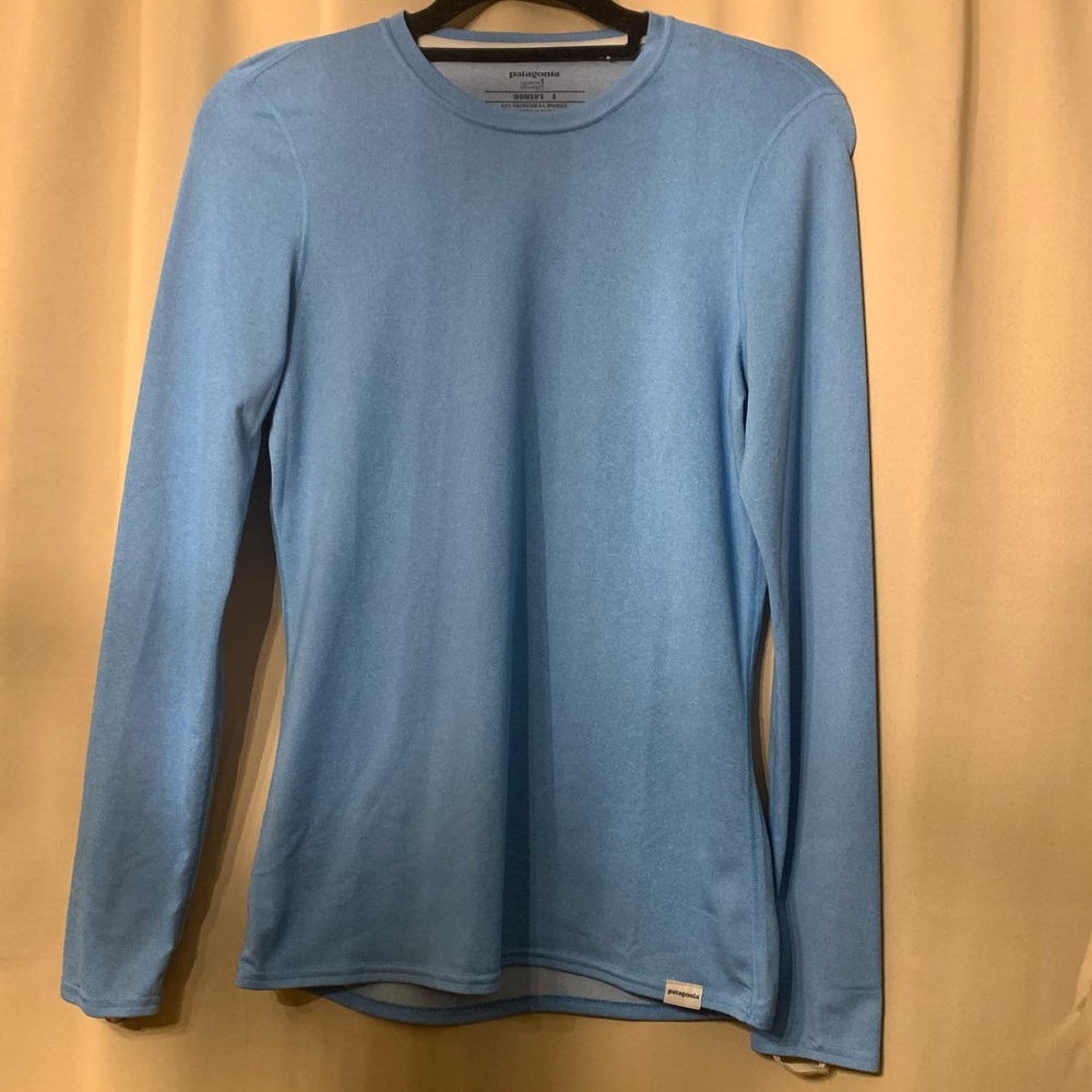 Patagonia Light Blue Long Sleeve Tee
